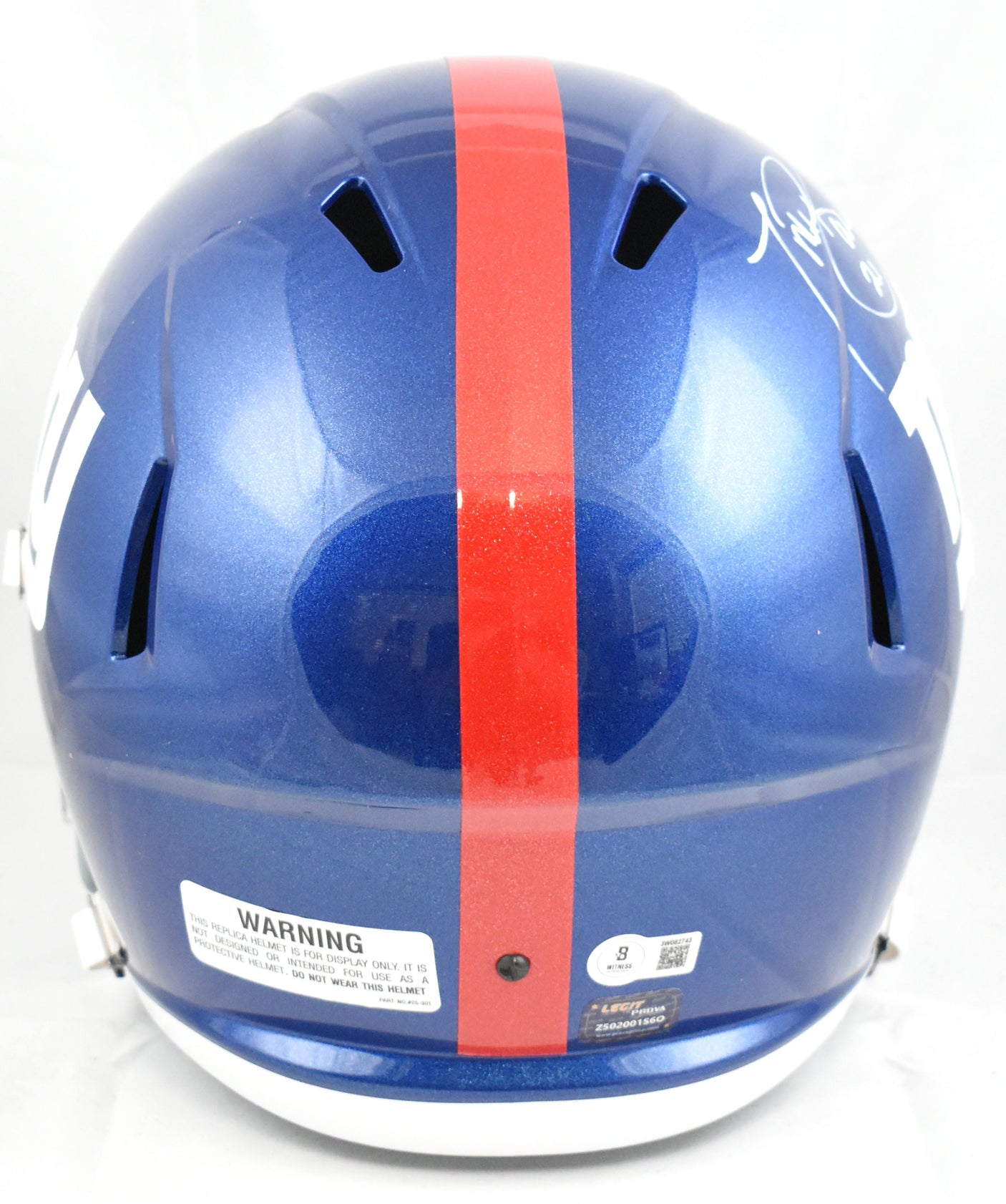 Tiki Barber Autographed New York Giants F/S Speed Helmet - Beckett W Hologram