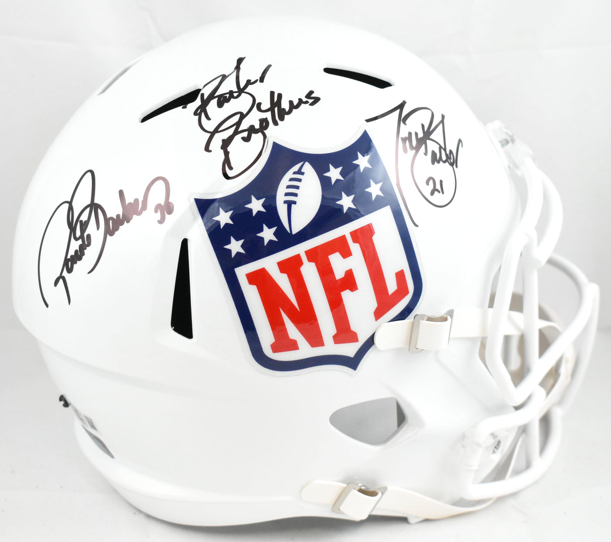 Tiki Barber Ronde Barber Autographed NFL F/S Speed Helmet - Beckett W Hologram