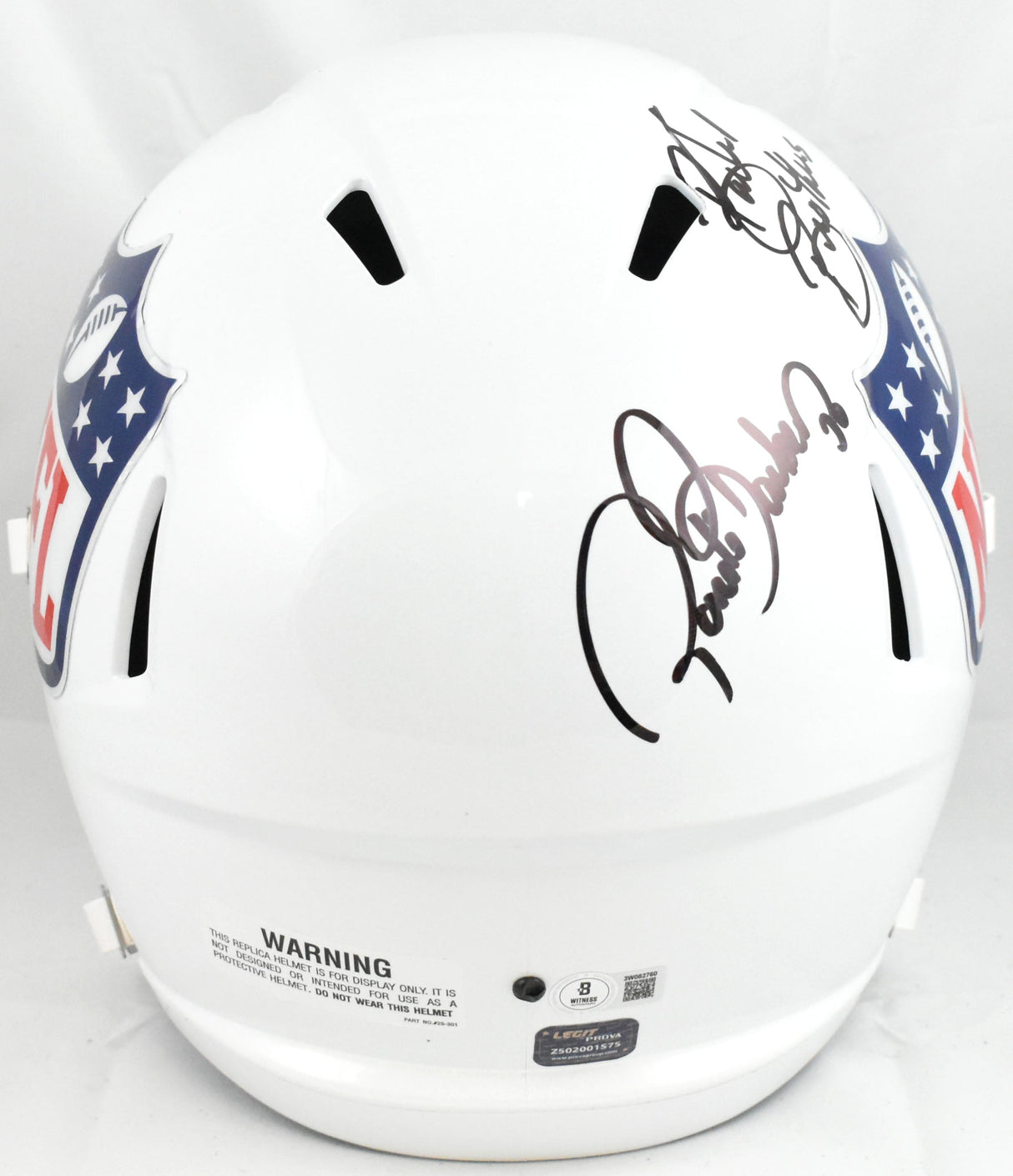 Tiki Barber Ronde Barber Autographed NFL F/S Speed Helmet - Beckett W Hologram