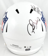Tiki Barber Ronde Barber Autographed NFL F/S Speed Helmet - Beckett W Hologram