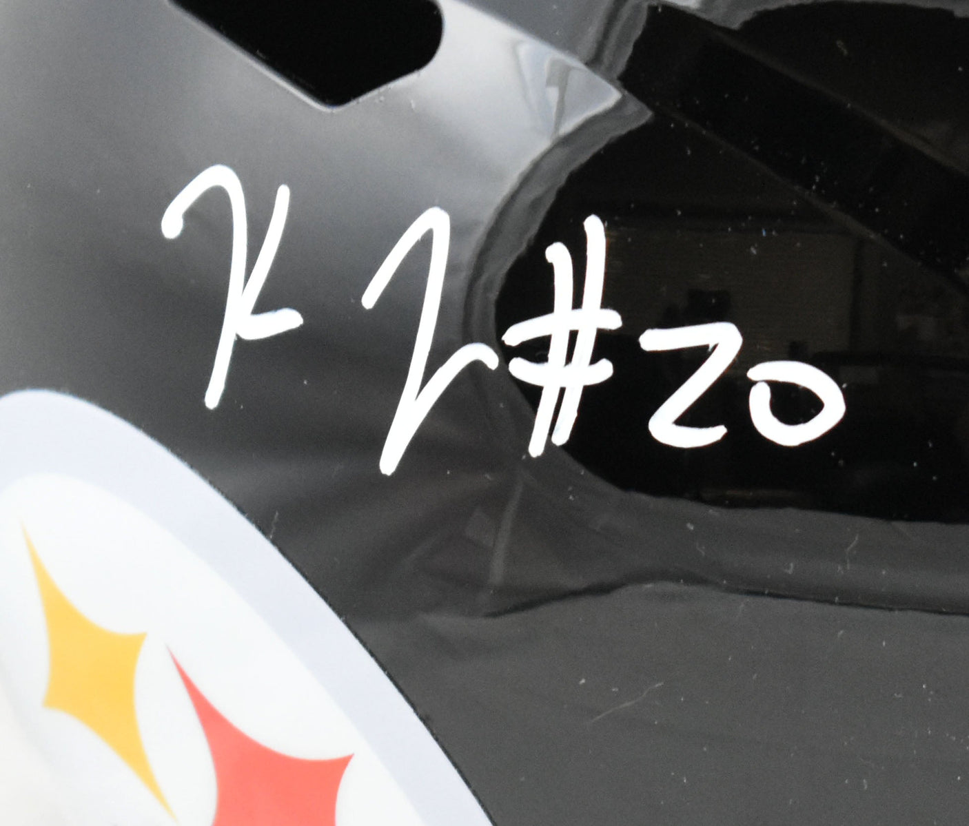 Kaleb Johnson Autographed Pittsburgh Steelers F/S Speed Helmet - Beckett W Holo