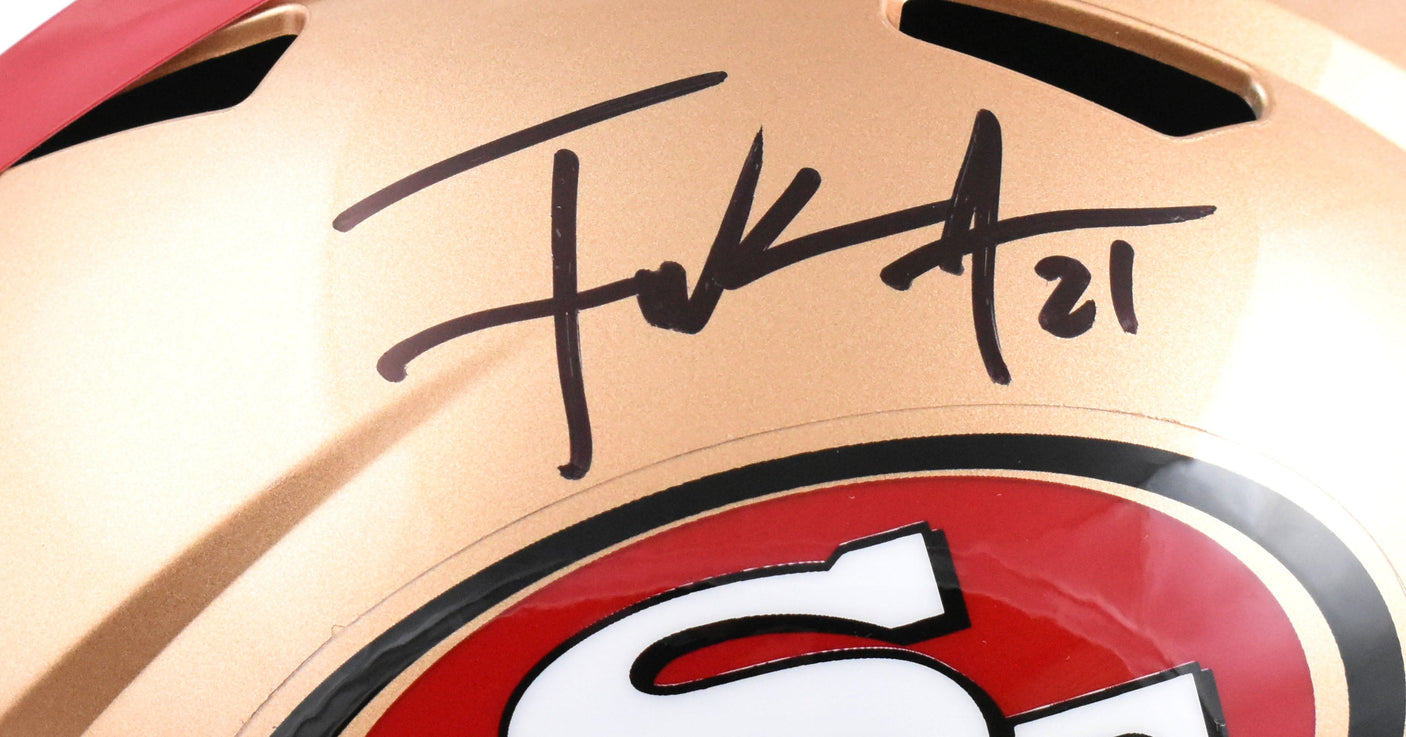 Frank Gore Autographed San Francisco 49ers F/S Speed Helmet - Beckett W Hologram