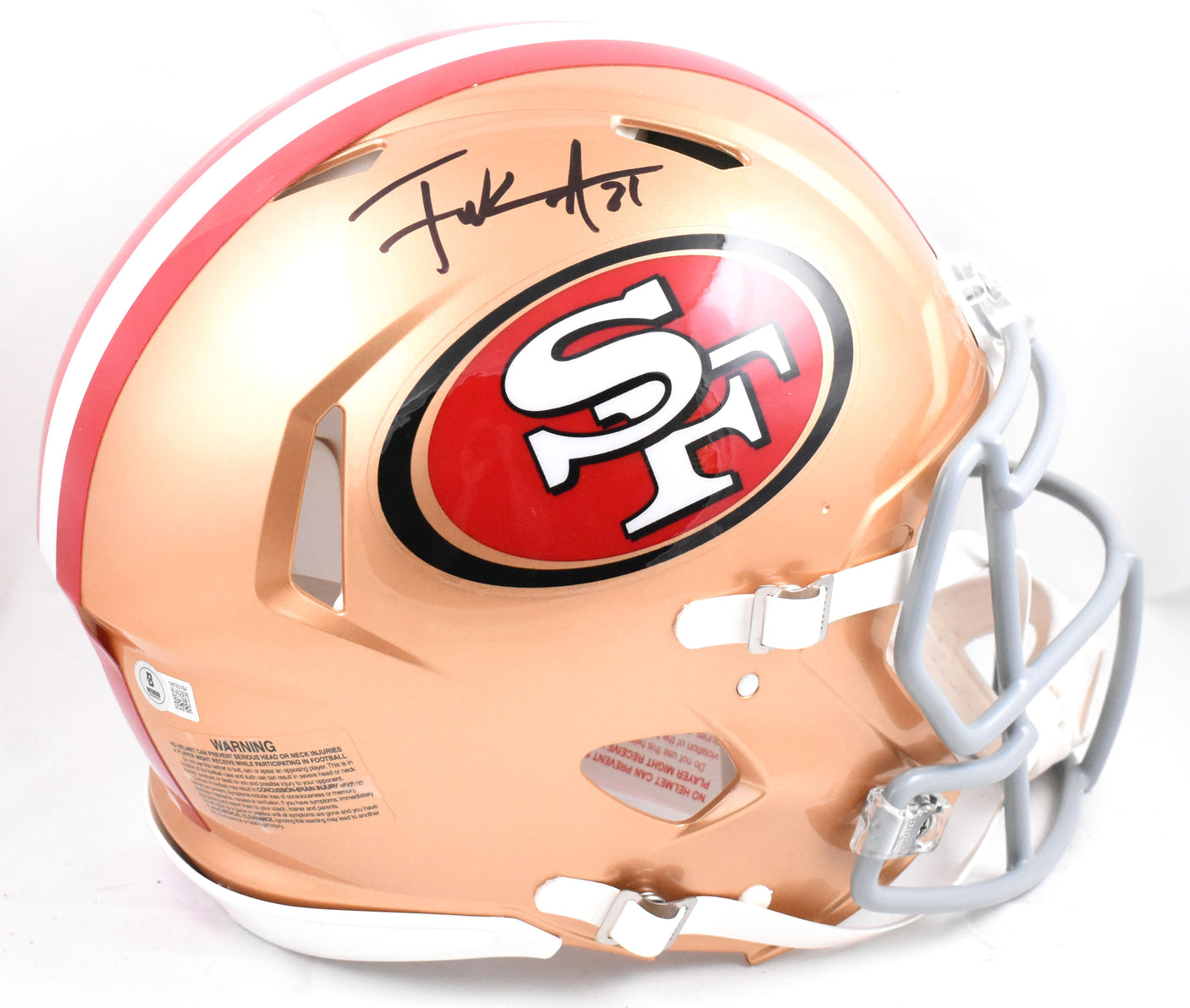 Frank Gore Autographed 49ers F/S Speed Authentic Helmet - Beckett W Hologram