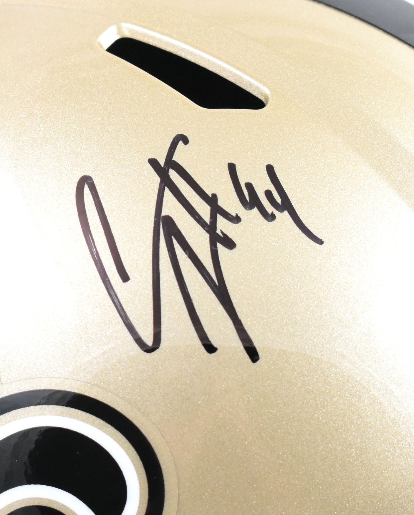 Cam Jordan Autographed New Orleans Saints F/S Speed Helmet - Beckett W Hologram