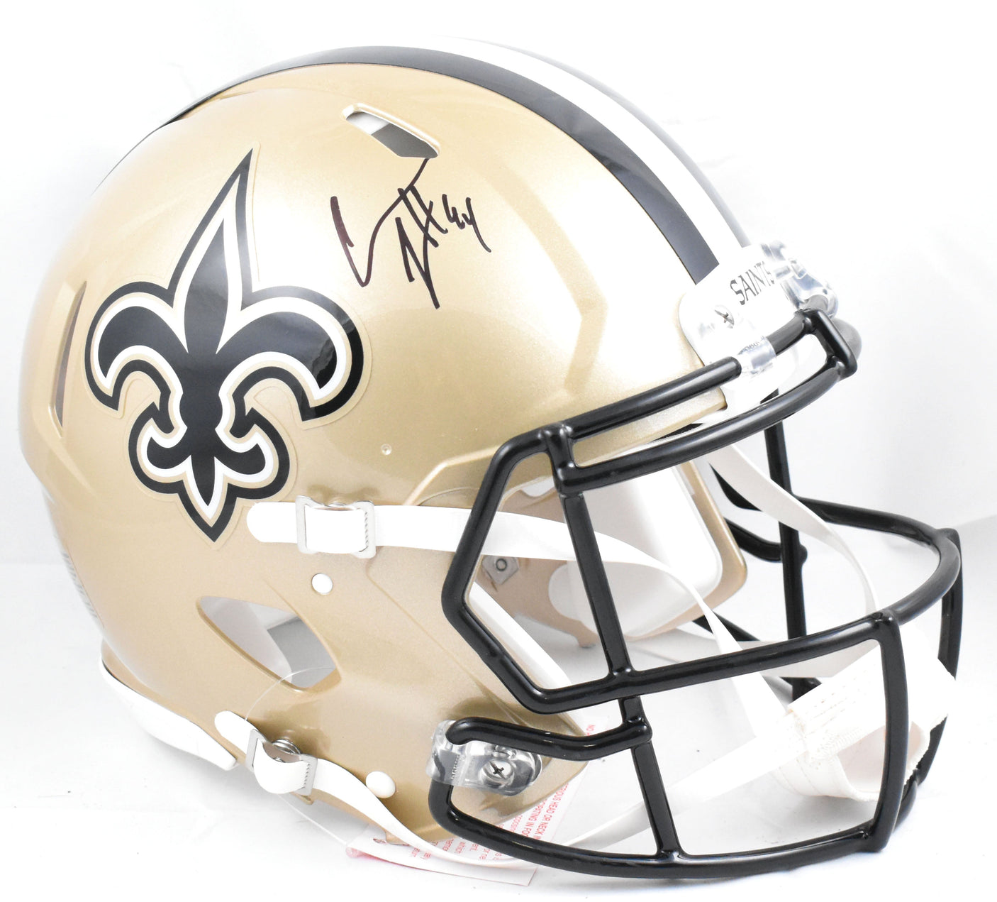 Cam Jordan Autographed Saints F/S Speed Authentic Helmet - Beckett W Hologram