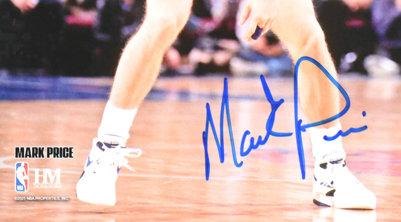 Mark Price Autographed Cleveland Cavaliers 8x10 Dribble Photo - Prova *Blue
