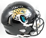 Travis Hunter Autographed Jaguars F/S Speed Authentic Helmet - Beckett W Holo