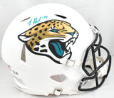 Travis Hunter Autographed Jaguars F/S 2024 Speed Authentic Helmet-Beckett W Holo