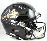 Travis Hunter Autographed Jaguars F/S 95-12 Speed Flex Helmet - Beckett W Holo