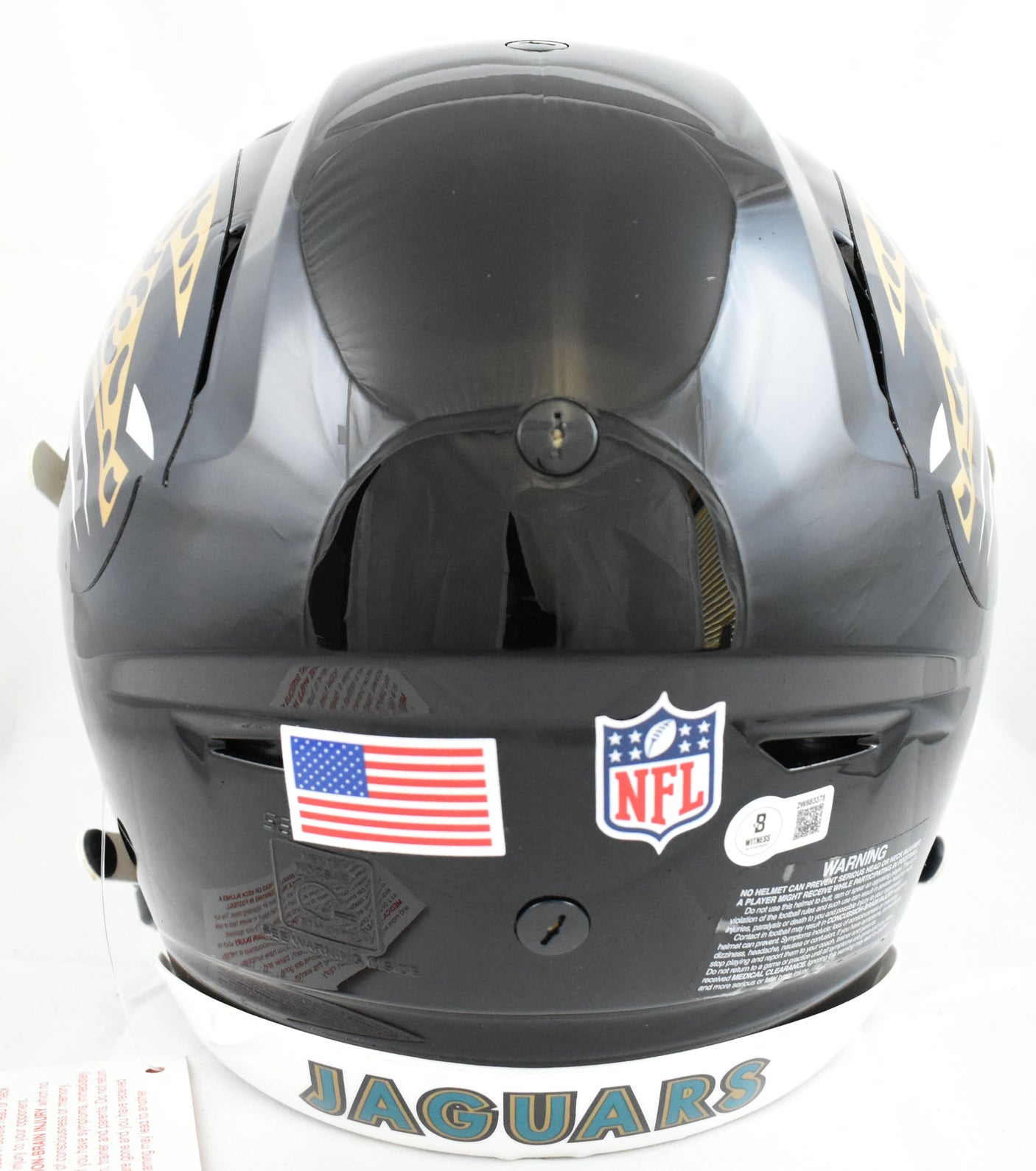 Travis Hunter Autographed Jaguars F/S 95-12 Speed Flex Helmet - Beckett W Holo