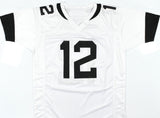 Travis Hunter Autographed White Pro Style Jersey - Beckett W Hologram *Silver