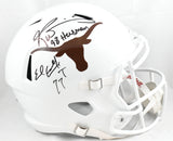 Earl Campbell Ricky Williams Signed Longhorns F/S Speed Helmet - Beckett W Holo