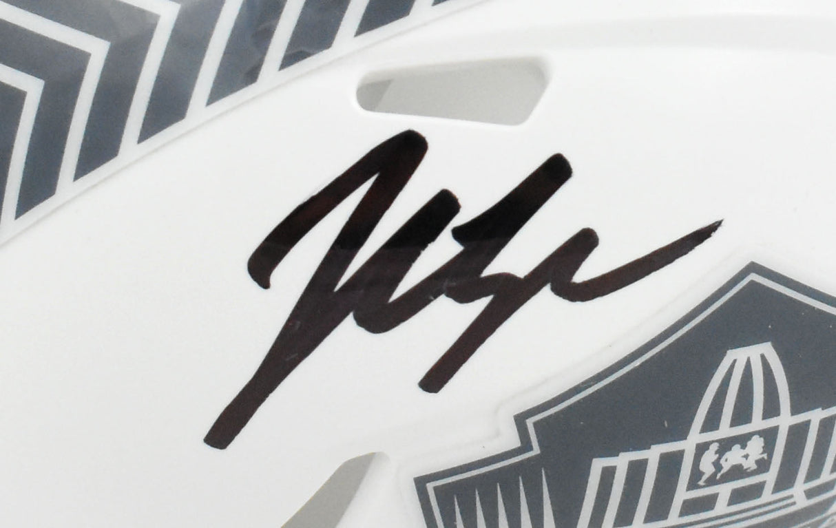 John Lynch Autographed Hall of Fame Salute Speed Mini Helmet - Beckett W Holo