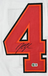 John Lynch Autographed White Pro Style Jersey - Beckett W Hologram *Black