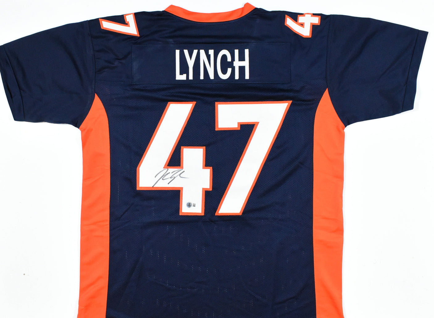 John Lynch Autographed Blue Pro Style Jersey - Beckett W Hologram *Black