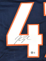 John Lynch Autographed Blue Pro Style Jersey - Beckett W Hologram *Black