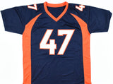 John Lynch Autographed Blue Pro Style Jersey - Beckett W Hologram *Black