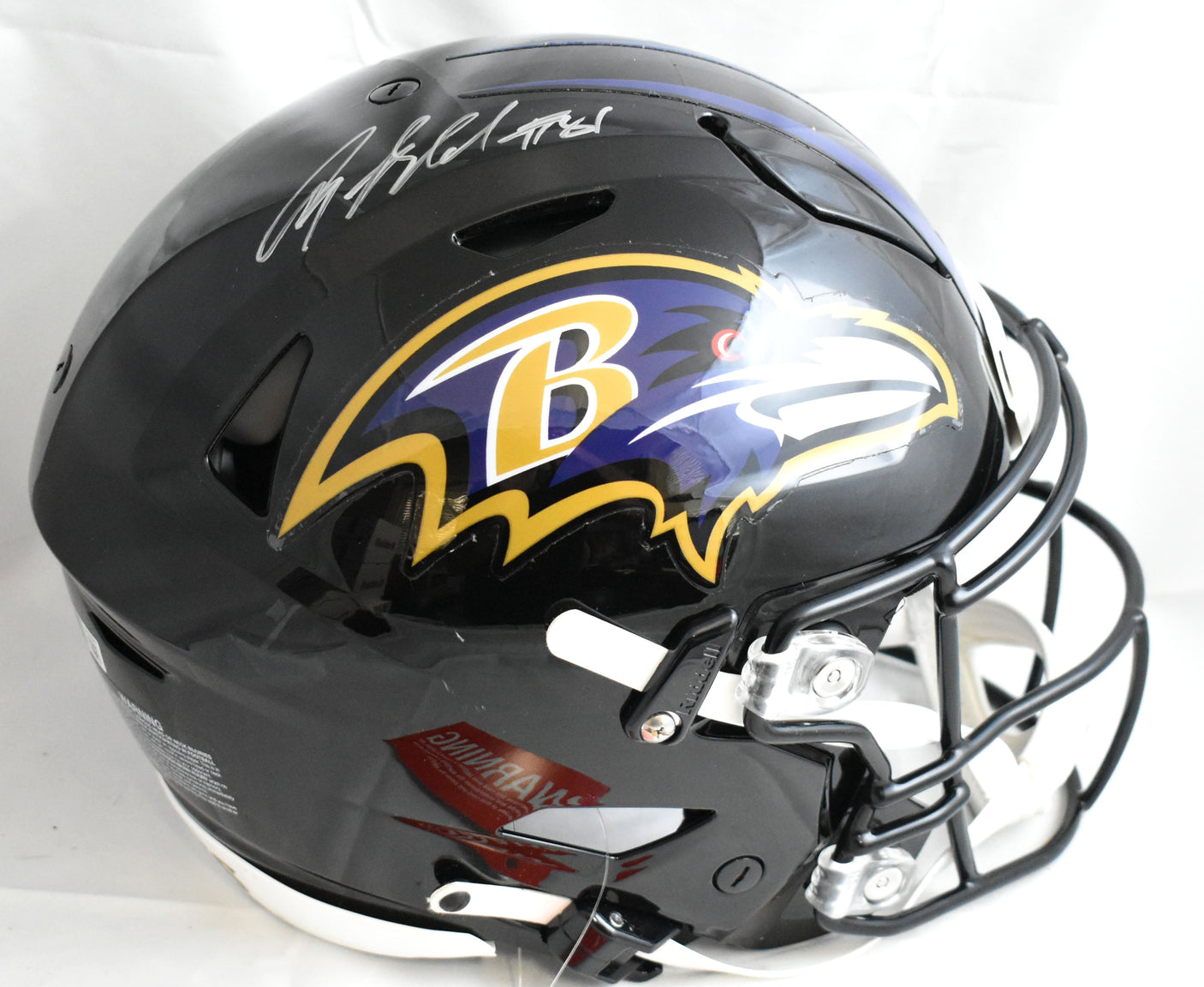 Anquan Boldin Autographed Baltimore Ravens F/S Speed Flex Helmet- Beckett W Holo