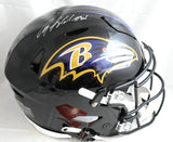 Anquan Boldin Autographed Baltimore Ravens F/S Speed Flex Helmet- Beckett W Holo