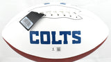 Edgerrin James Autographed Indianapolis Colts Logo Football - Beckett W Hologram