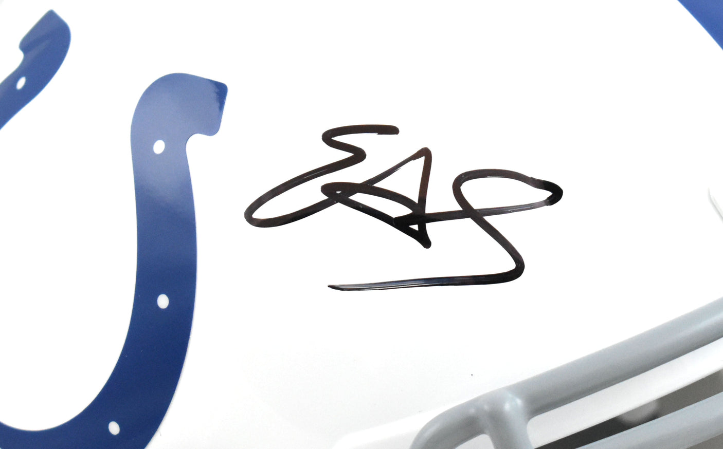 Edgerrin James Autographed Indianapolis Colts F/S Helmet - Beckett W Hologram