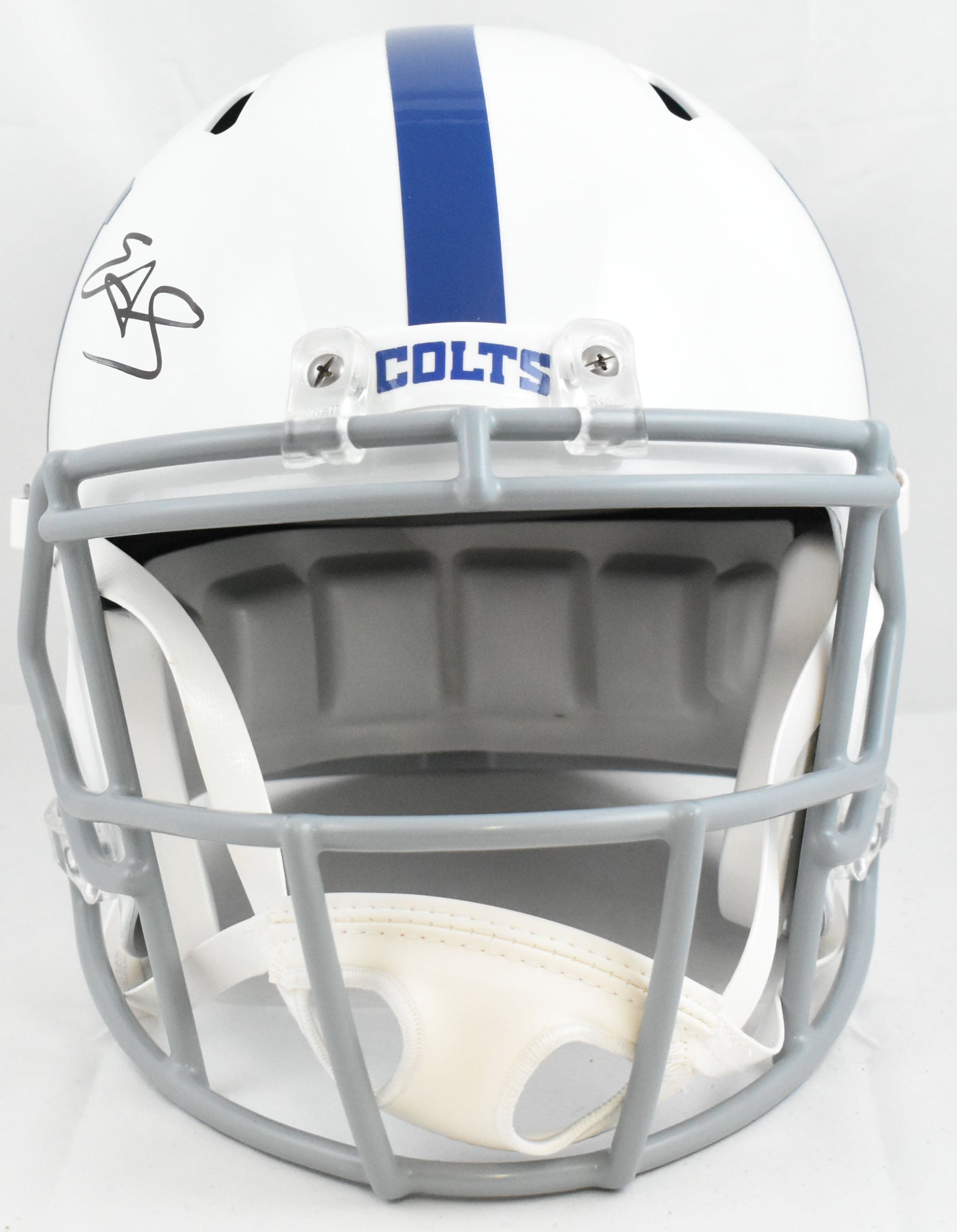 Edgerrin James Autographed Indianapolis Colts F/S Helmet - Beckett W Hologram