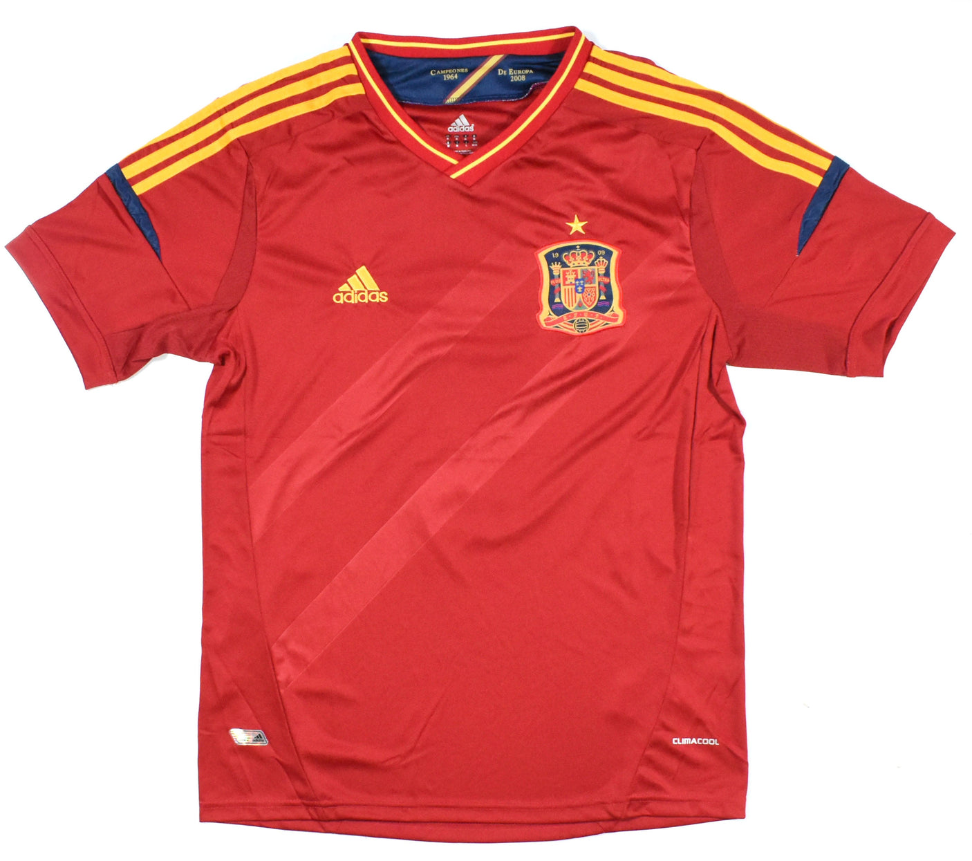 Xavi Autographed Spain Home Soccer Jersey #8 - Beckett Hologram *M
