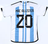 Alexis Mac Allister Autographed Argentina Home Soccer Jersey #20-Beckett Holo *M