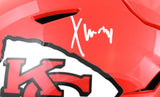 Xavier Worthy Autographed Kansas City Chiefs F/S Speed Flex Helmet - Fanatics