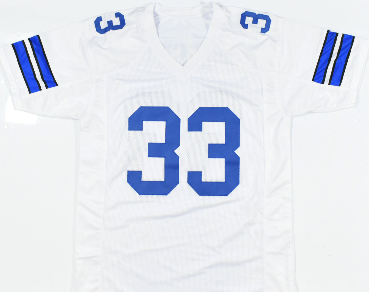 Tony Dorsett Autographed White Pro Style Jersey HOF - Beckett W Hologram *Silver