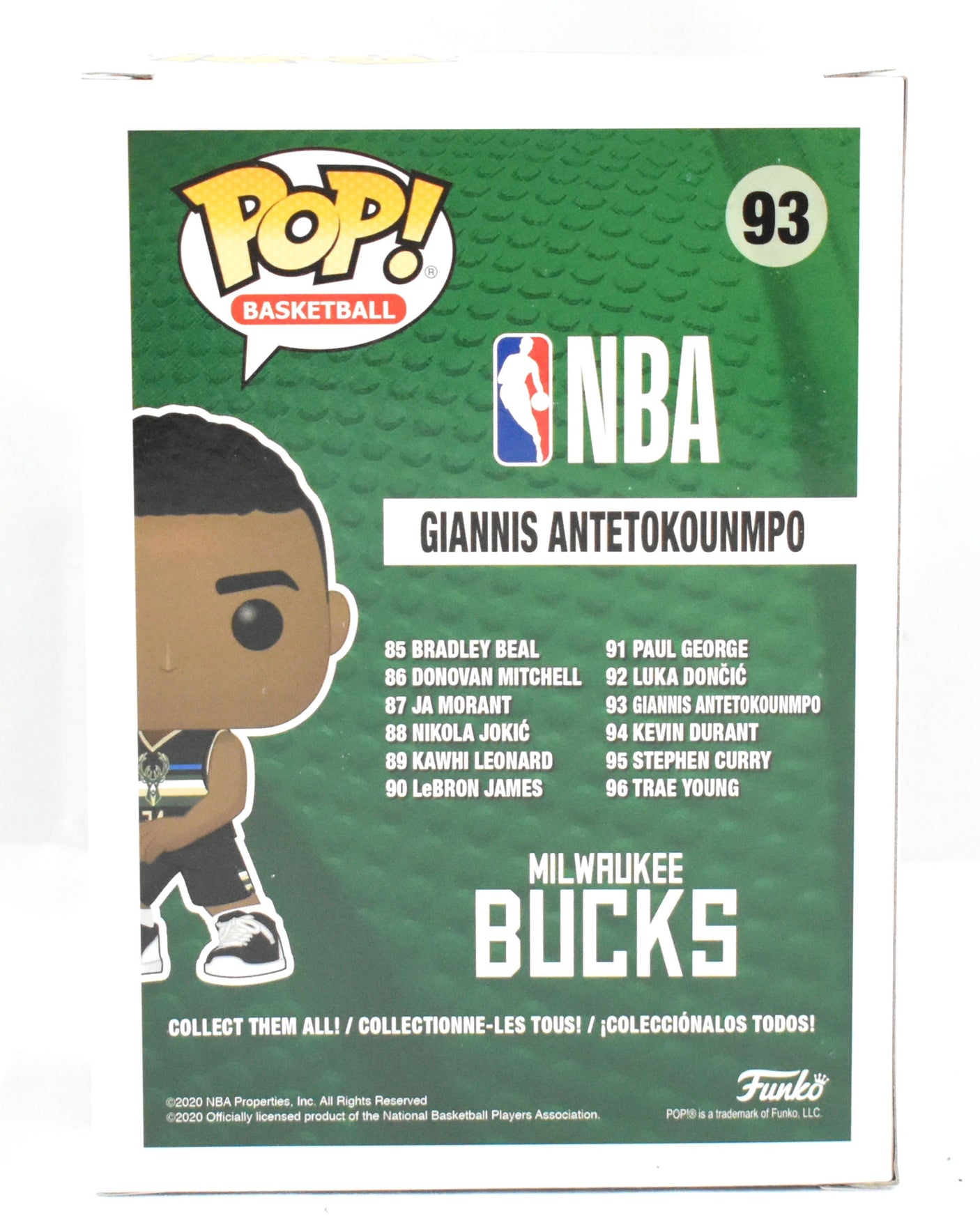 Giannis Antetokounmpo Autographed Milwaukee Bucks Funko Pop #93- Beckett W Holo