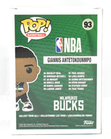 Giannis Antetokounmpo Autographed Milwaukee Bucks Funko Pop #93- Beckett W Holo