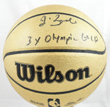 Jim Boeheim Autographed NBA Wilson Gold Basketball 3x Olympic Gold - Beckett W