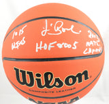 Jim Boeheim Autographed NCAA Wilson Basketball 3 Stats - Beckett W Hologram