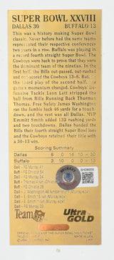 Jimmy Johnson Signed Cowboys Replica Gold Super Bowl XXVIII Ticket- Beckett Holo
