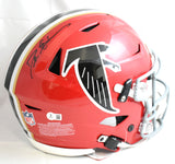 Deion Sanders Autographed Falcons 66-69 F/S Speed Flex Helmet - Beckett W Holo