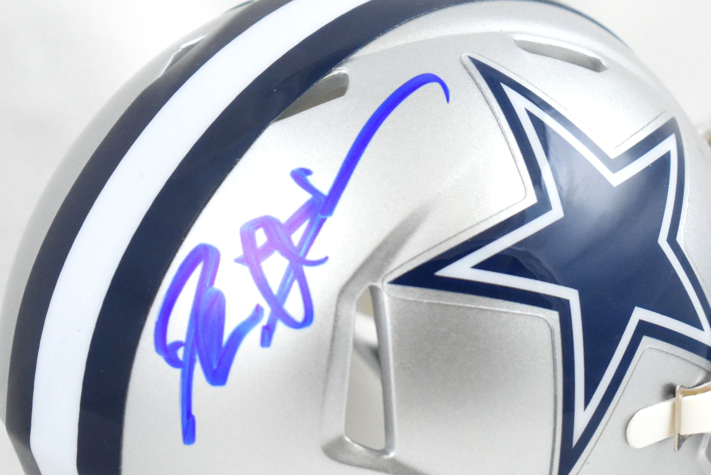 Deion Sanders Autographed Dallas Cowboys Speed Mini Helmet- Beckett W Holo *Blue