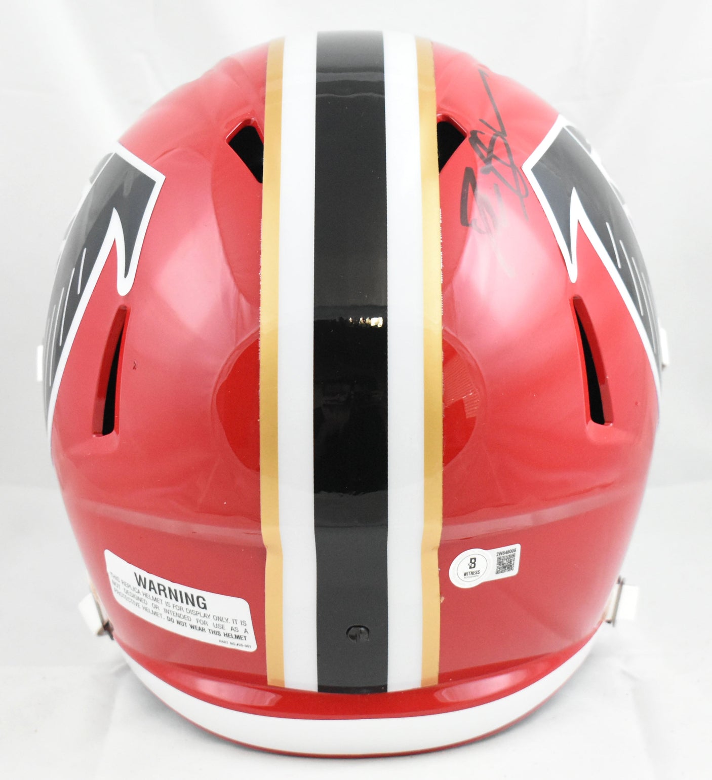 Deion Sanders Autographed Falcons 66-69 F/S Speed Helmet - Beckett W Hologram