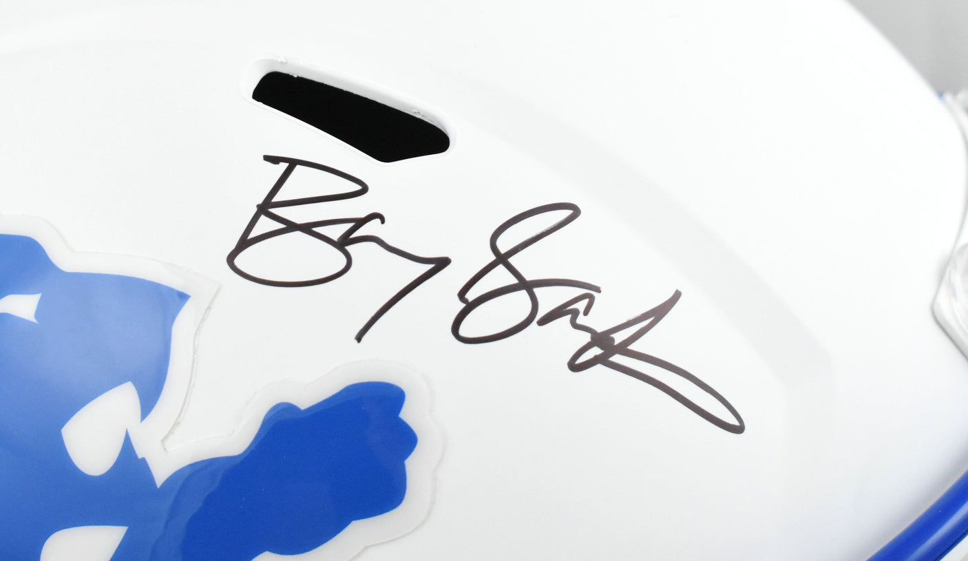 Barry Sanders Autographed Detroit Lions F/S Amp Speed Helmet - JSA *Black