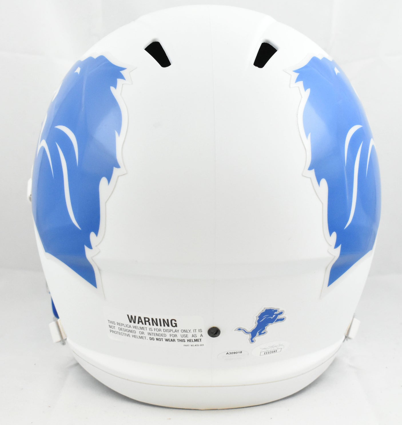 Barry Sanders Autographed Detroit Lions F/S Amp Speed Helmet - JSA *Black