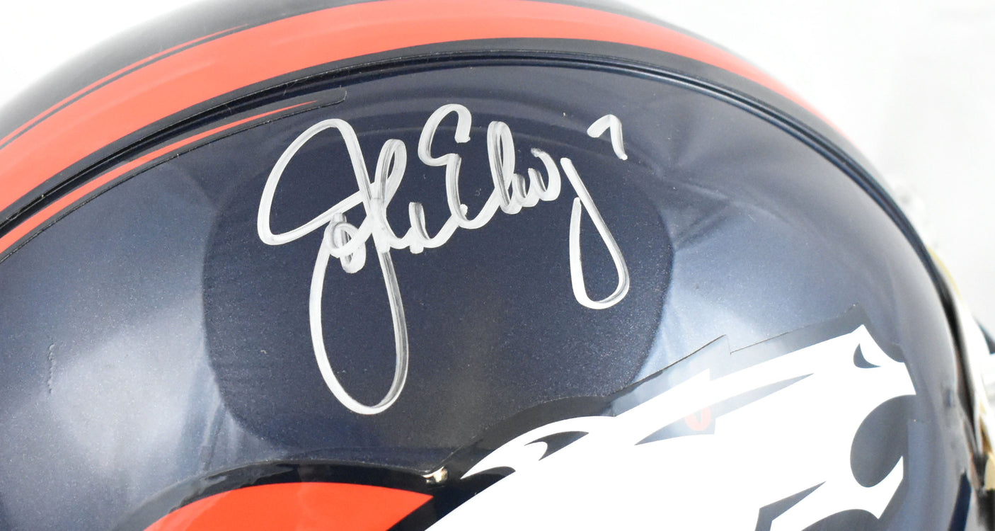 John Elway Autographed Denver Broncos F/S Authentic Helmet - JSA W *Silver