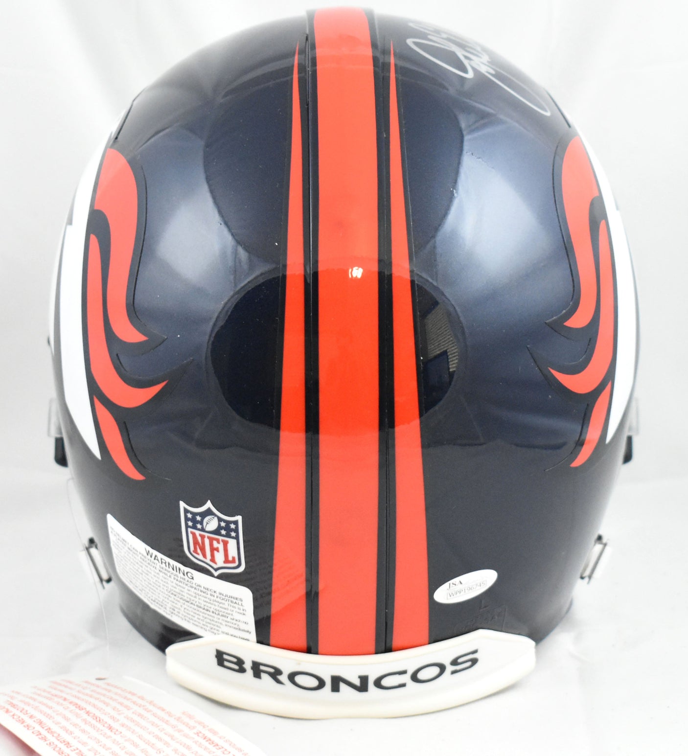 John Elway Autographed Denver Broncos F/S Authentic Helmet - JSA W *Silver