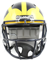 Taco Charlton Autographed Michigan Wolverines F/S Speed Helmet - JSA W *White