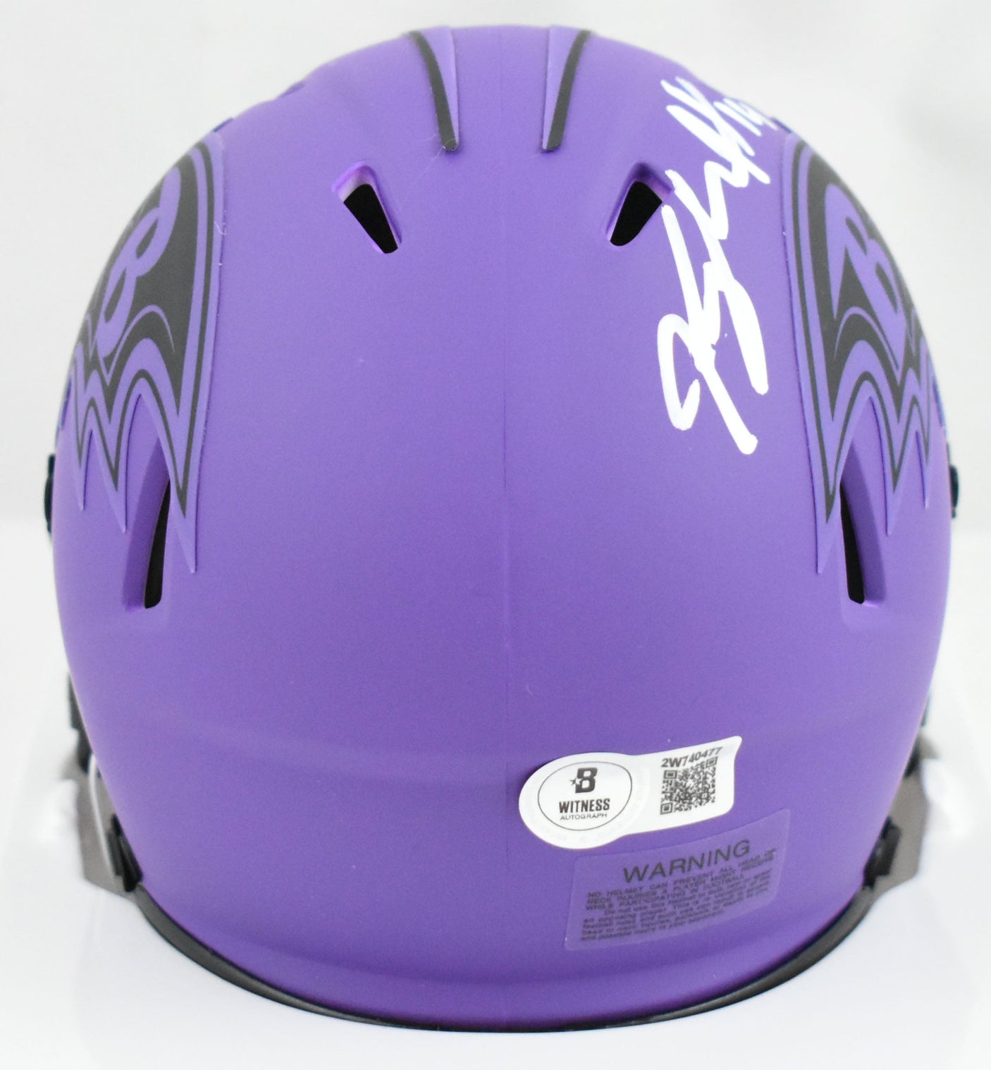 Kyle Hamilton Autographed Ravens Rave Speed Mini Helmet - Beckett W Hologram