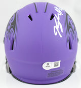 Kyle Hamilton Autographed Ravens Rave Speed Mini Helmet - Beckett W Hologram