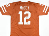 Colt McCoy Autographed Orange College Style Jersey- Beckett W Hologram *Black