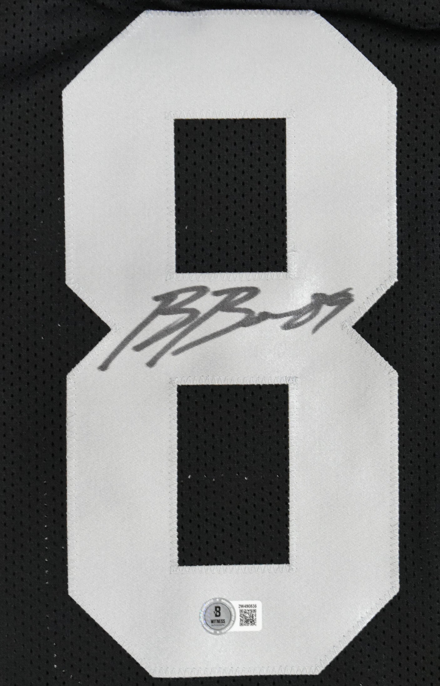 Brock Bowers Autographed Black Pro Style Jersey - Beckett W Hologram *Black