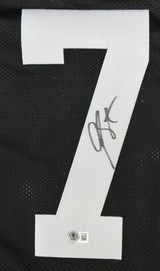Geno Smith Autographed Black Pro Style Jersey - Beckett W Hologram *Black