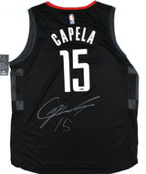 Clint Capela Autographed Houston Rockets Black Nike Fast Break Jersey - Tristar