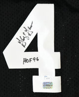 George Gervin Autographed Black Pro Style Jersey w/ Black Name HOF - JSA *Black